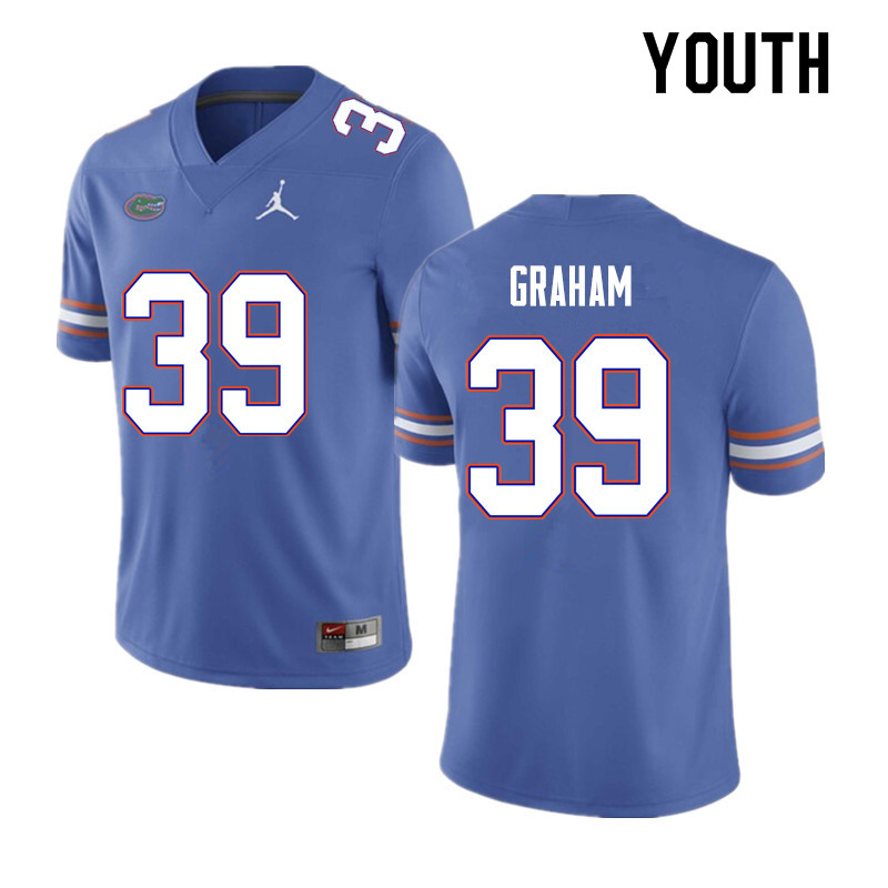 Youth #39 Fenley Graham Florida Gators College Football Jerseys Sale-Blue - Click Image to Close